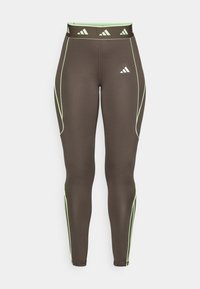adidas Performance HYPERGLAM FULL LENGTH LEGGING - Tights - shadow olive/green spark