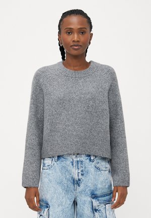 VMBANG O NECK  - Svetrík - medium grey melange