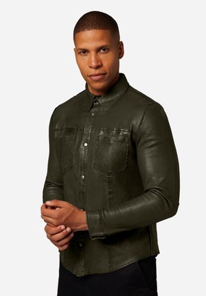 Lederjacke - olive