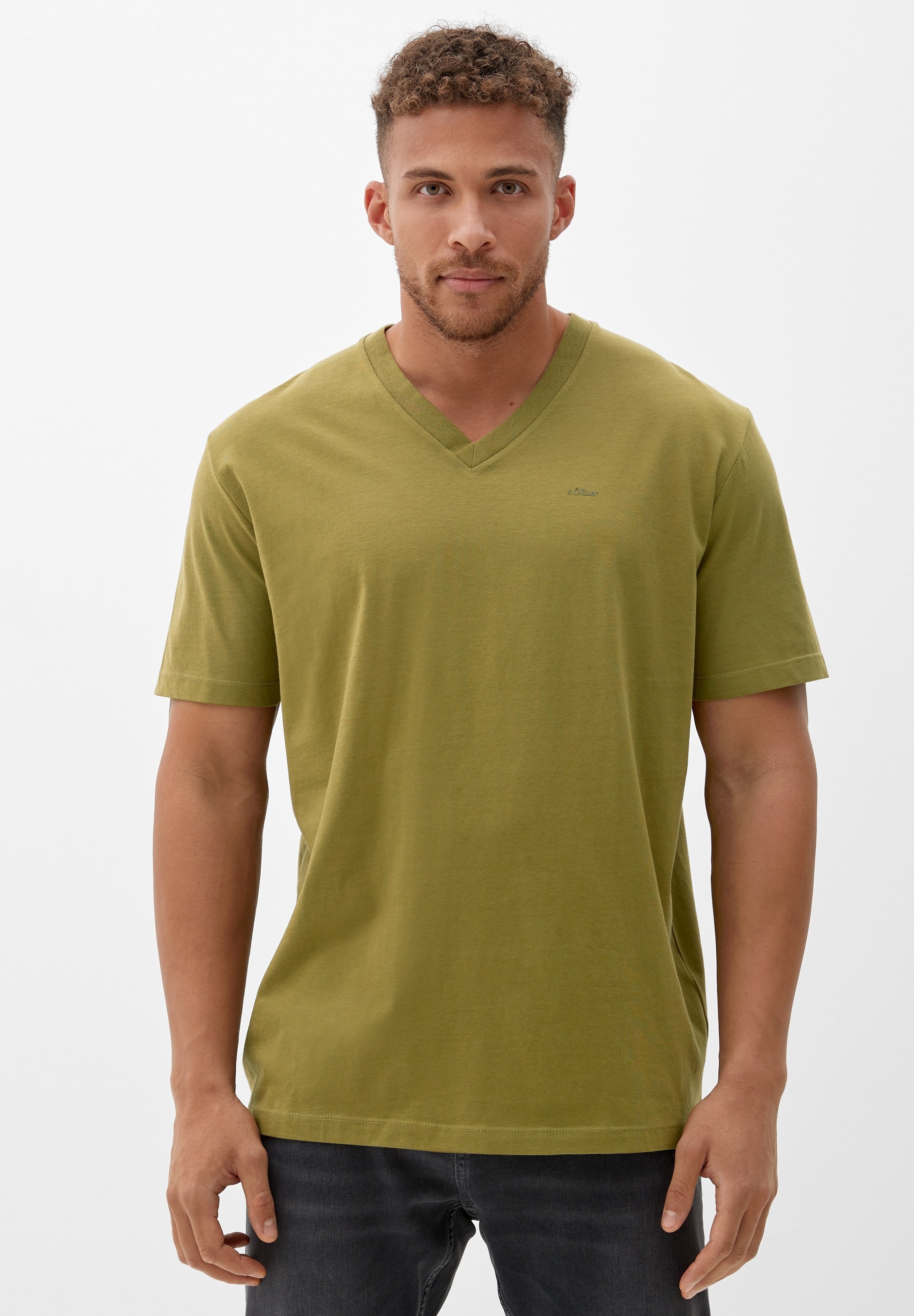 TOM TAILOR Herren Basic T-Shirt Mit V-Ausschnitt – Regular Fit, Kurzarm, Aus Weichem Jersey
