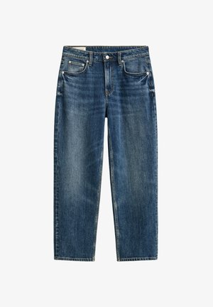 GANT, CROPPED STRAIGHT STRETCH JEANS - Jean droit - mid blue broken in