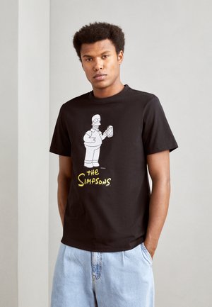 HOMER SIMPSON REGULAR FIT - T-shirt imprimé - black