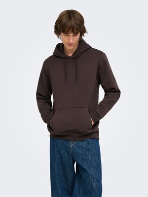 Only & Sons, ONSCERES HOODIE SWEAT NOOS - Sweat à capuche - coffee bean