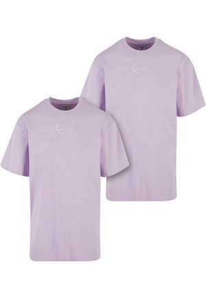 Karl Kani SMALL SIGNATURE 2 PACK ESSENTIAL  - T-Shirt print - lilac