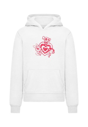 OUTLINE GRAPHIC - Felpa con cappuccio - white