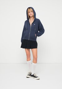 Abercrombie & Fitch ICON SUNDAY  - Majica s kapuljačom i patentnim zatvaračem - dark blue