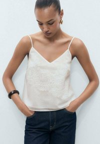 Mango - LACE STRAP  - Top - off white Thumbnail Image 1