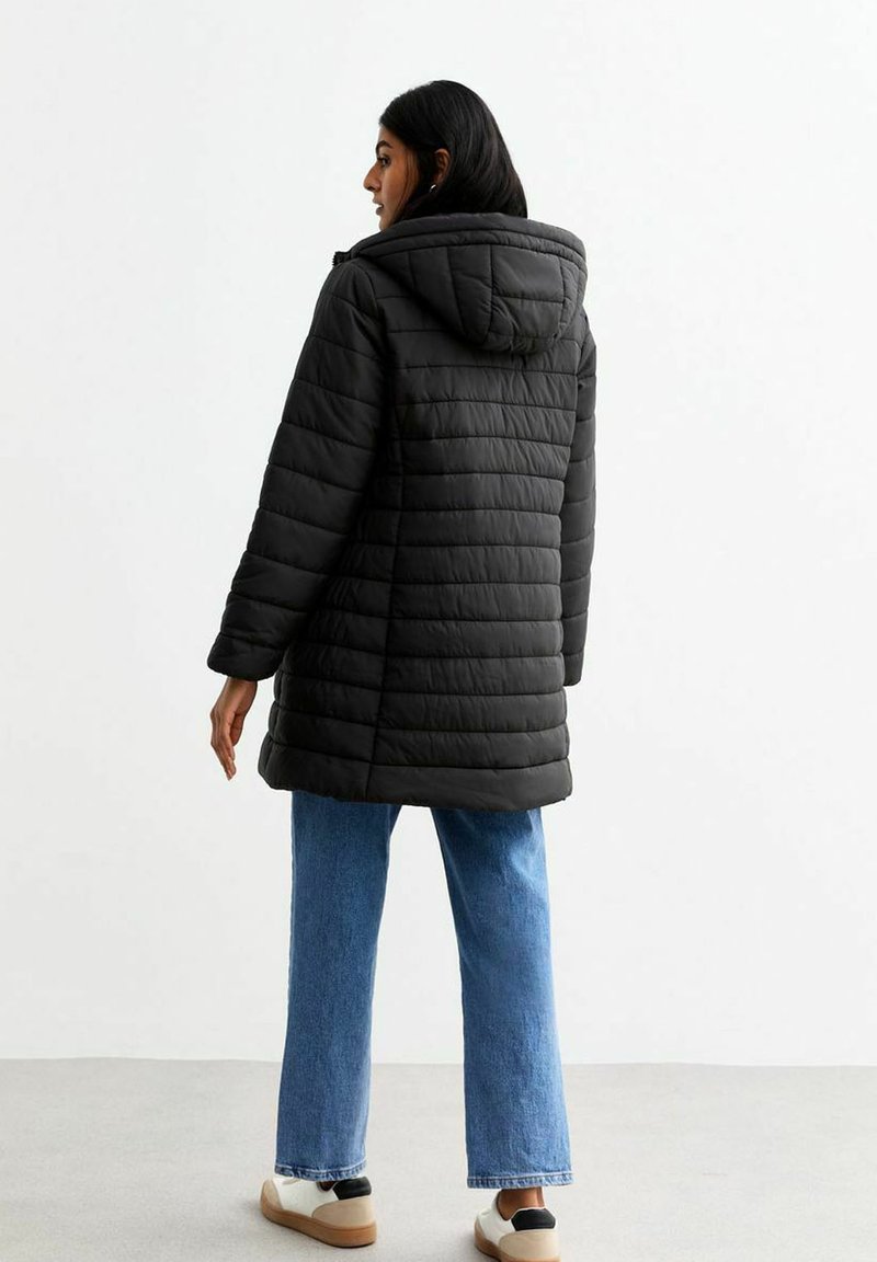 New Look LONGLINE Abrigo de invierno black/negro