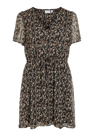 VILA, Short VIFALIA Short sleeved - Φόρεμα ημέρας - black/hazel
