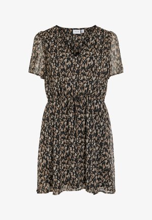 VILA, Short VIFALIA Short sleeved - Robe de jour - black/hazel