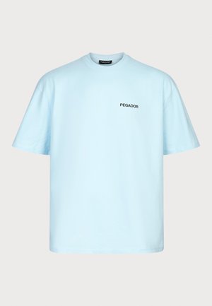 Pegador ALESO TEE - Marškinėliai su spaudiniu - washed baby blue