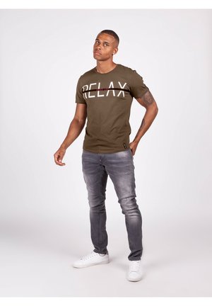 RELAX ROUND - Print T-shirt - brown