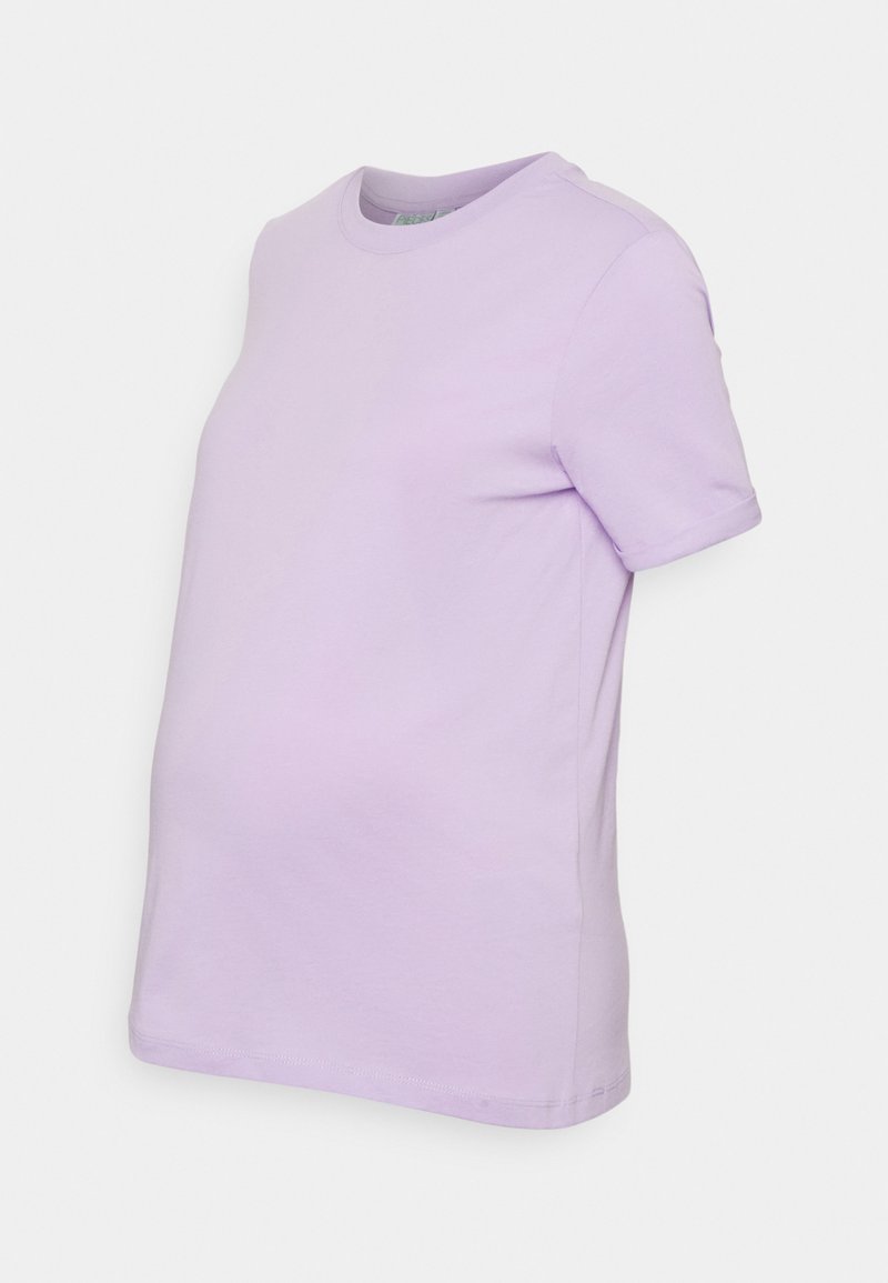 Pieces Maternity PMRIA FOLD UP SOLID TEE - T-shirt básica - lavendula