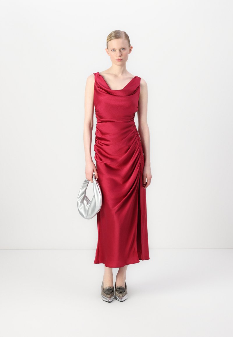 strapless maxi chiffon dress Charming Strapless Pleats Sleeveless Long Chiffon Bridesmaid Dresses