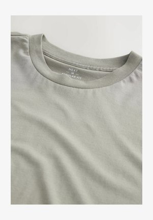 Light grey t-shirt with a crew neck and regular fit. Made from soft fabric, displaying minimal texture and a simple design.