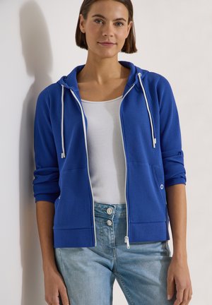 Cecil LANGARM JACKE MIT KAPUZE UND STRUKTUR - Sweat zippé - deep river blue