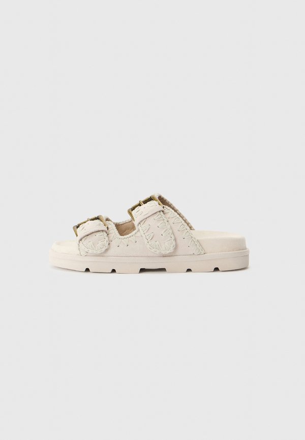 MONOCH LOW BUCKLES - Mules - chalk