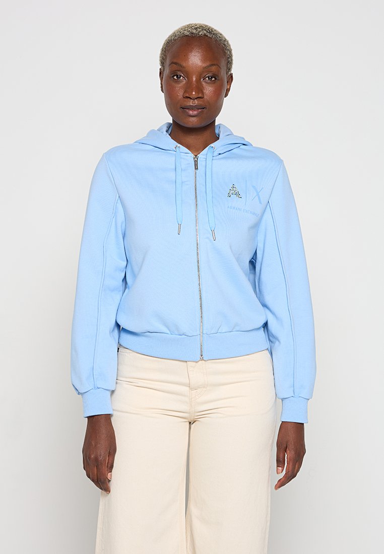 Armani Exchange Sweater met rits blauw
