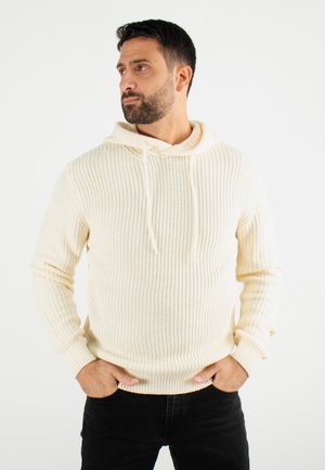 PULLOVER - Sweat à capuche - beige