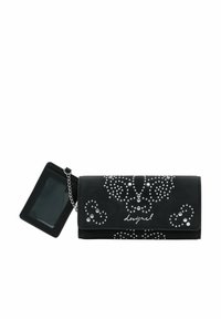 Desigual LARGE STUDDED CARDHOLDER - Plånbok - black
