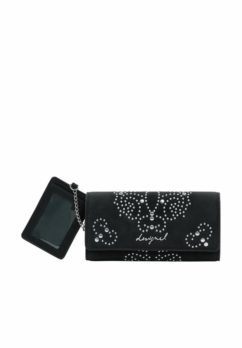 Desigual LARGE STUDDED CARDHOLDER - Plånbok - black