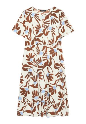 Fiorella Rubino, VESTITO LINEA AD A CON STAMPA - Vestido informal - marrone
