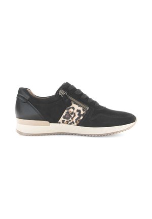 Sneakers laag - schwarz/natur