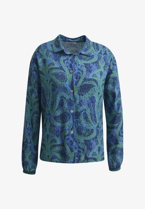 Button-down blouse - blue print