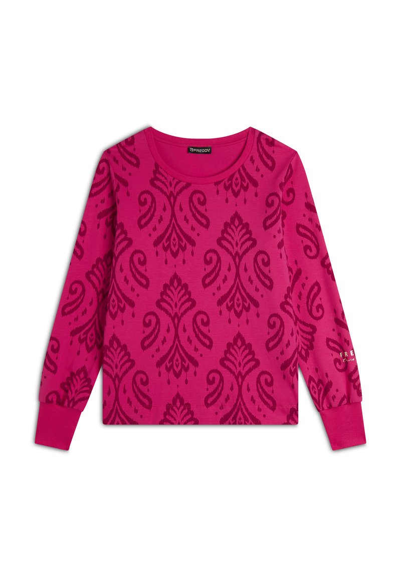 Freddy GIROCOLLO IN FANTASIA - Felpa - allover ikat beetroot purple