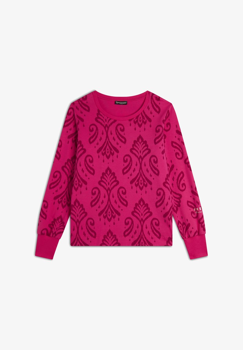 Freddy GIROCOLLO IN FANTASIA - Felpa - allover ikat beetroot purple