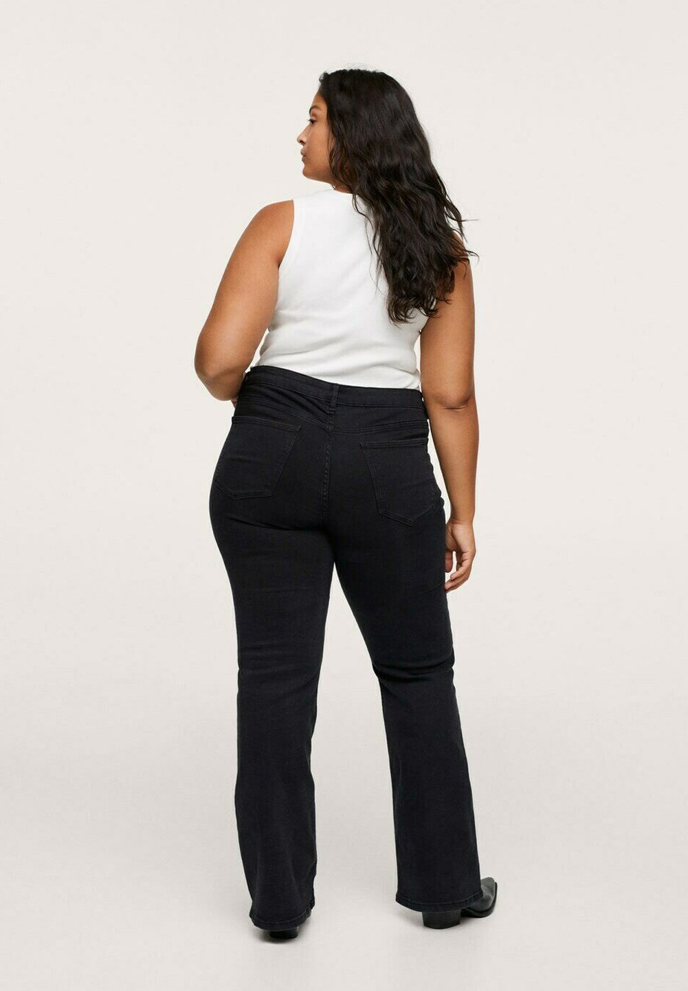 Mango FLARE - Flared Jeans - black denim - Zalando.co.uk