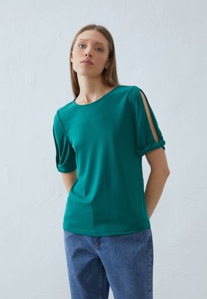 T-shirt med print - dark green
