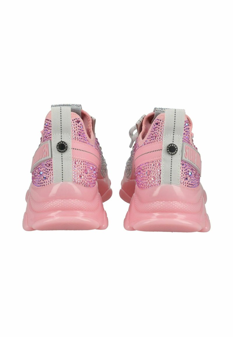 Sandales Plates-formes Steve Madden - Taille US 9.5 (B) - Rose Satin - Bout Ouvert - Occasion
