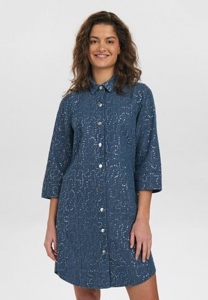 NUJOURNEY - Cocktailklänning - medium blue denim