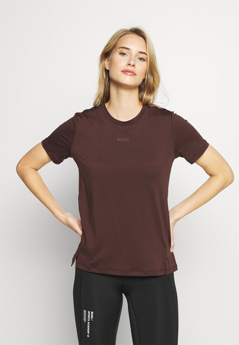 Damen Sportbekleidung | Björn Borg REGULAR T-Shirt basic fudge/bordeaux - DT78568 Damen Sportbekleidung | Björn Borg REGULAR T-Shirt basic fudge/bordeaux - DT78568