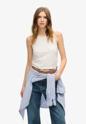 Superdry & Co RUCHED TANK - Top - starlight grey marl