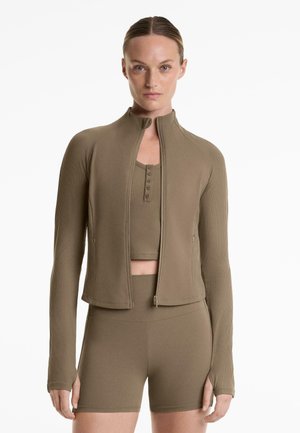 WARM RIB TECHNICAL - Training jacket - brown