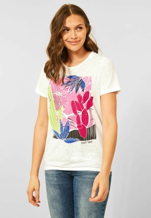 Print T-shirt - weiß