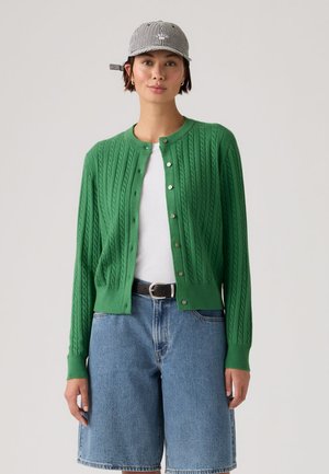 SUPER SOFT CREWNECK CARDI - Kardigán - pine green