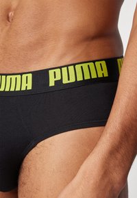 Puma MEN EVERYDAY BRIEFS 2 PACK - Fecskék - lime smash/black