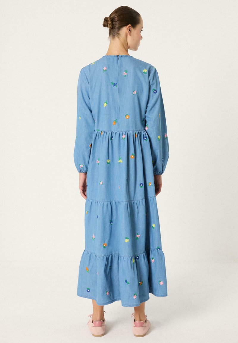 Touch Priv EMBROIDERIED DRESS - Denim dress - icy blue/blue - Zalando.ie