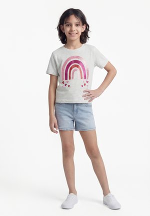 Name it NMFBELINA 3 PACK REG - Print T-shirt - blackberry wine/grey melange/tender tuch