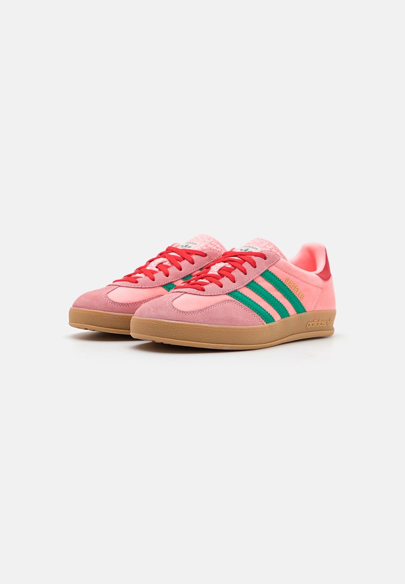 adidas Originals GAZELLE INDOOR - Sapatilhas - court green/glow pink/rosa -  Zalando.pt