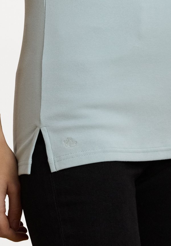 STRETCH COTTON BOATNECK TEE - Basic T-shirt - aqua pearl3