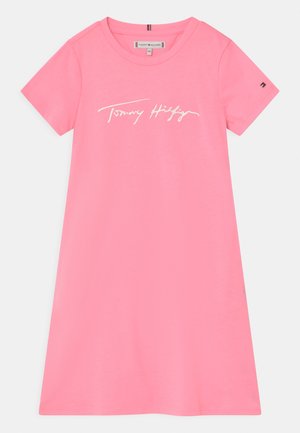 SCRIPT PRINT - Žerzejové šaty - cotton candy