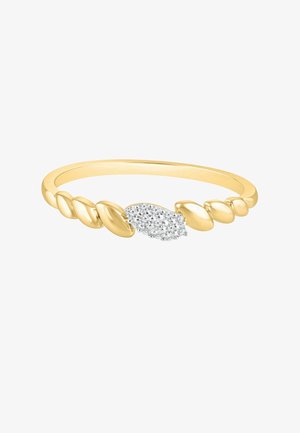 Diamant Exquis, 9CT YELLOW GOLD DIAMOND RING 0.06 CT - 375 - Ring - yellow gold-coloured