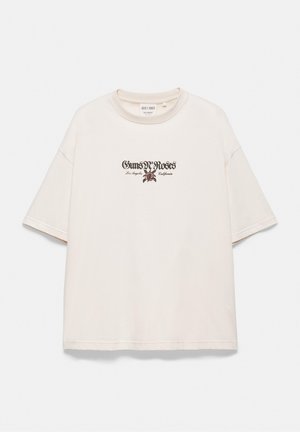 PULL&BEAR, RELAXED FIT GUNS N' ROSES APPETITE FOR DESTRUCTION - T-SHIRT - T-shirt print - white