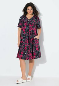 Ulla Popken PRINT - Trikoomekko - graphite grey