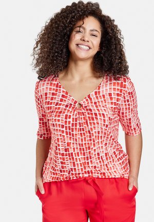 Print T-shirt - strawberry red gemustert