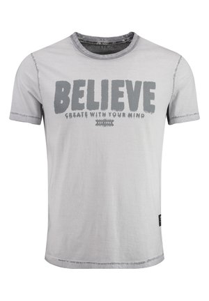 Key Largo CREATE ROUND - Print T-shirt - titanium grey